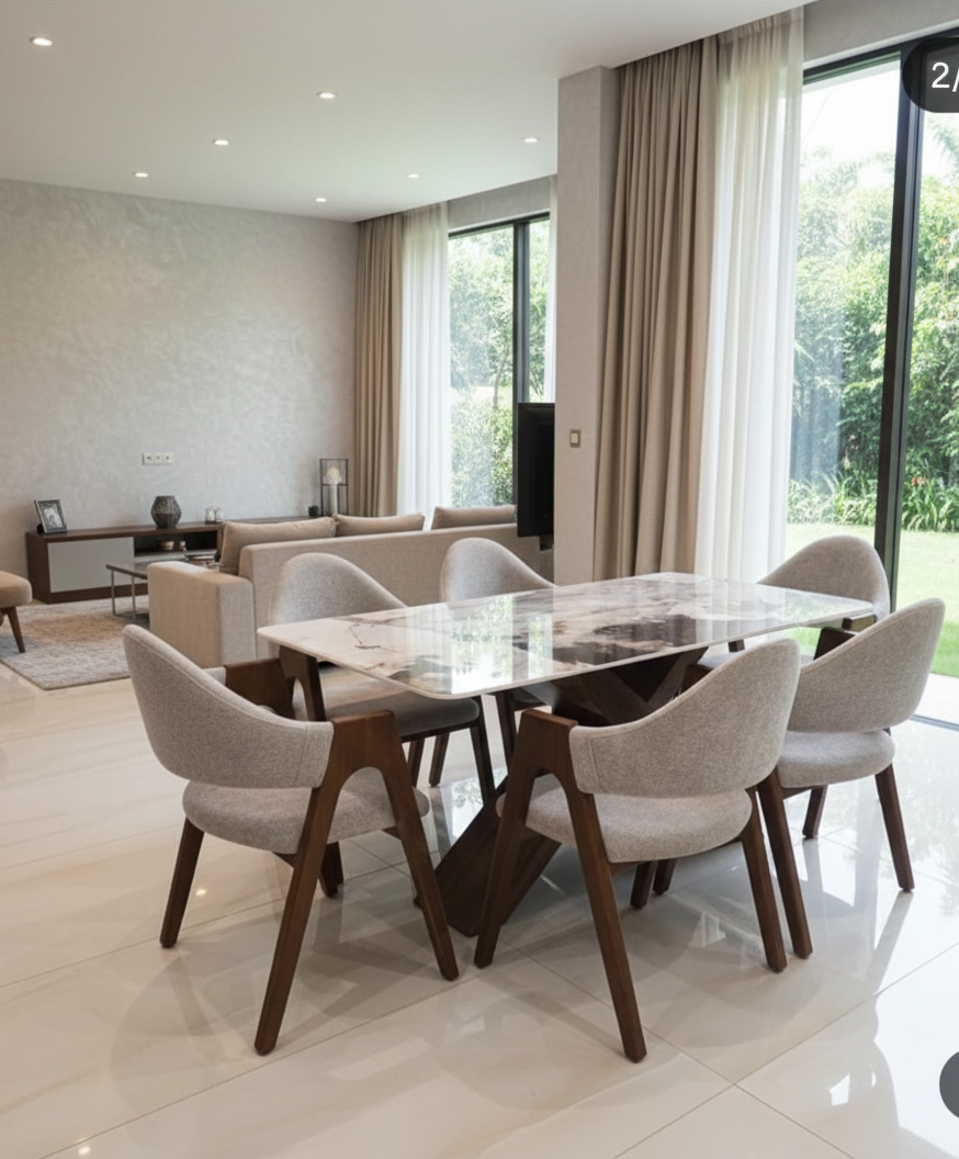 Table Céramica Premium AM (Table + 6 Chaises)