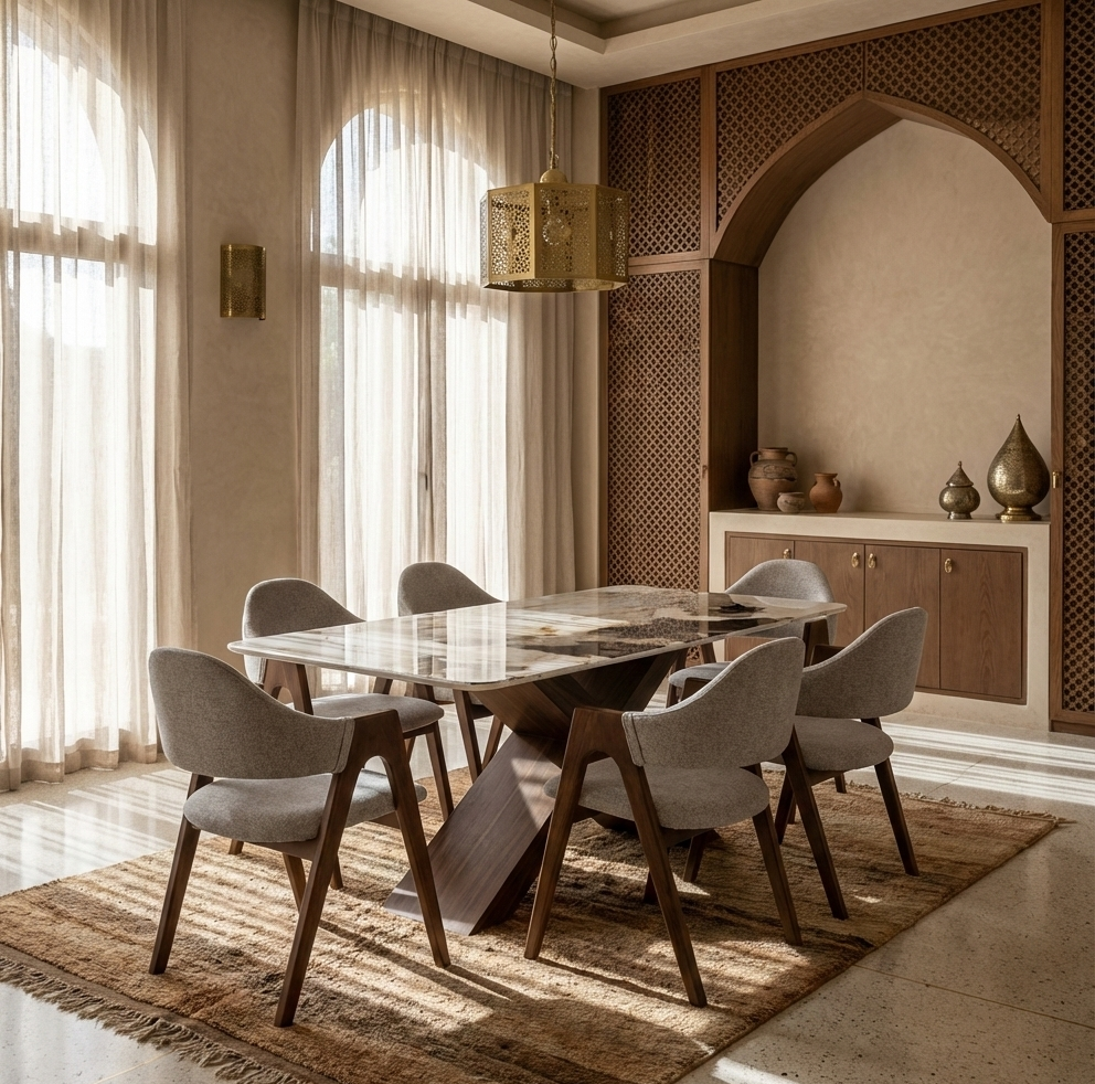 Table Céramica Premium AM (Table + 6 Chaises)