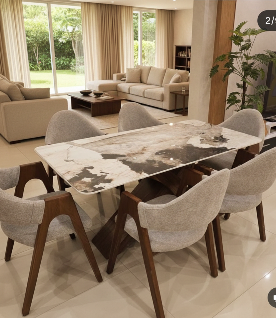 Table Céramica Premium AM (Table + 6 Chaises)